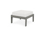 POLYWOOD Lakeside Deep Seating Ottoman in Slate Grey / Natural Linen image