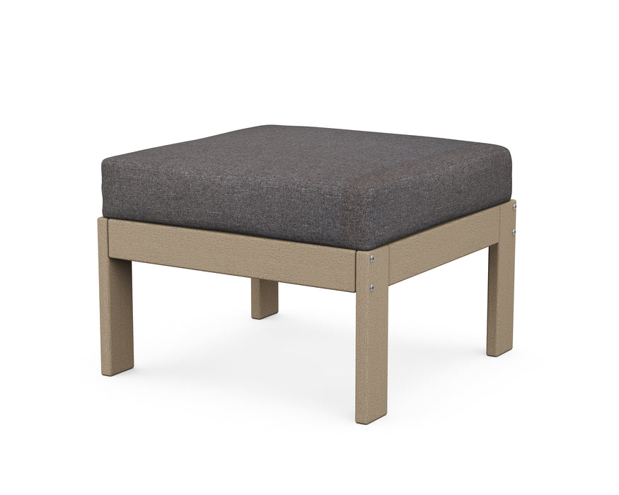 POLYWOOD Vineyard Modular Ottoman in Vintage Sahara / Ash Charcoal