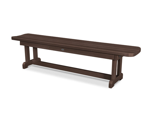 POLYWOOD Park 72" Harvester Backless Bench in Mahogany image