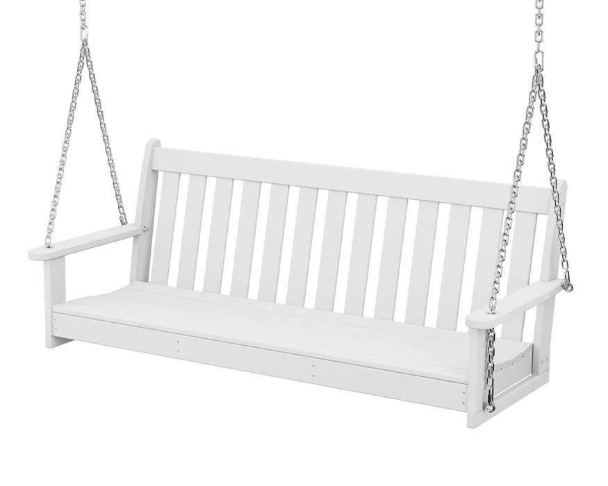 POLYWOOD Vineyard 60" Porch Swing in White