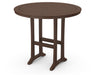 POLYWOOD Nautical Trestle 48" Round Bar Table in Mahogany image