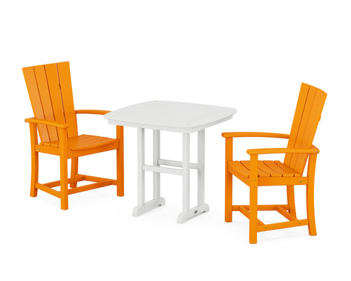 POLYWOOD Quattro 3-Piece Dining Set in Tangerine image