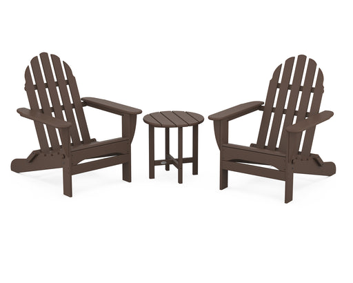 POLYWOOD Classic Folding Adirondack 3-Piece Set in Mahogany image