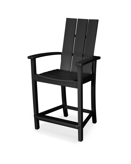 POLYWOOD Modern Adirondack Counter Chair in Black image