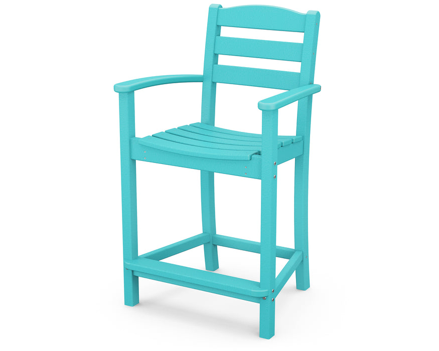 POLYWOOD La Casa Cafe Counter Arm Chair in Aruba