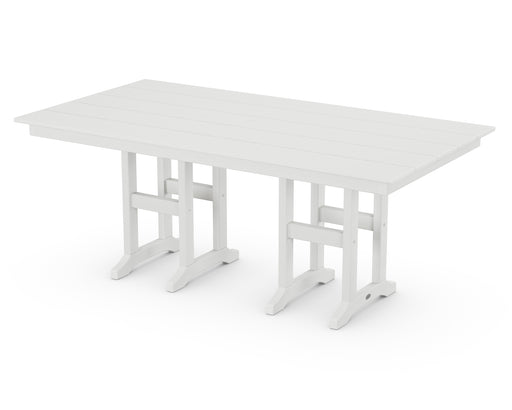 POLYWOOD Farmhouse 37" x 72" Dining Table in Vintage White image