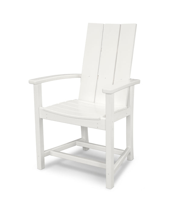 POLYWOOD Modern Adirondack Dining Chair in White image