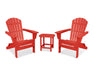 POLYWOOD South Beach 3-Piece Folding Adirondack Set in Sunset Red image