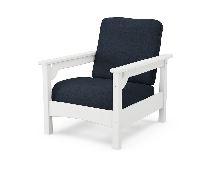 POLYWOOD Club Chair in White / Marine Indigo image