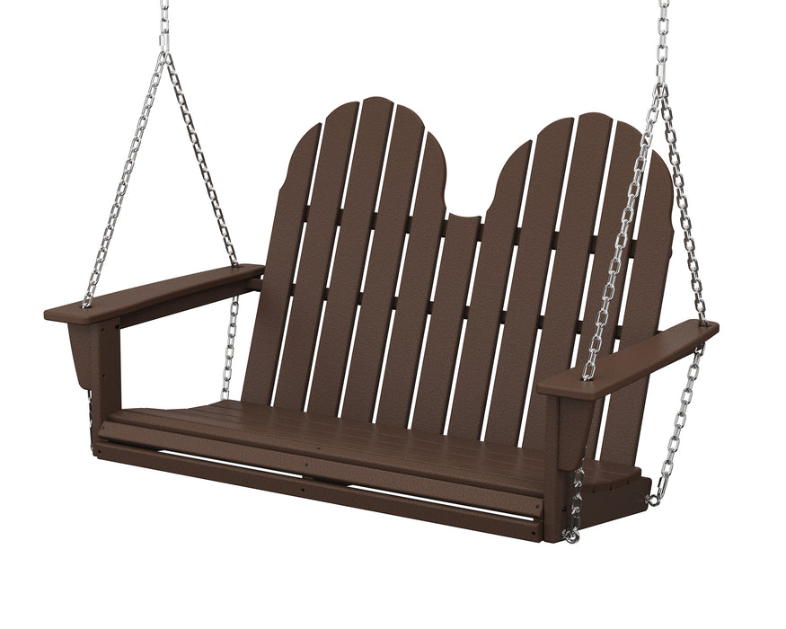 POLYWOOD Vineyard Adirondack 48" Swing in Mahogany