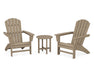 POLYWOOD Nautical 3-Piece Adirondack Set in Vintage Sahara image