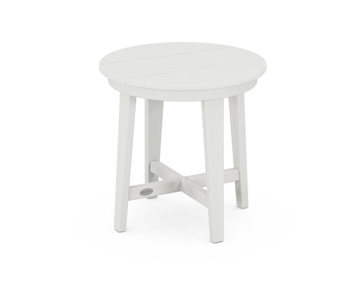 POLYWOOD Newport 19" Round End Table in Vintage White image