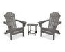 POLYWOOD South Beach 3-Piece Folding Adirondack Set in Slate Grey image