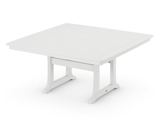 POLYWOOD Nautical Trestle 59" Dining Table in White image