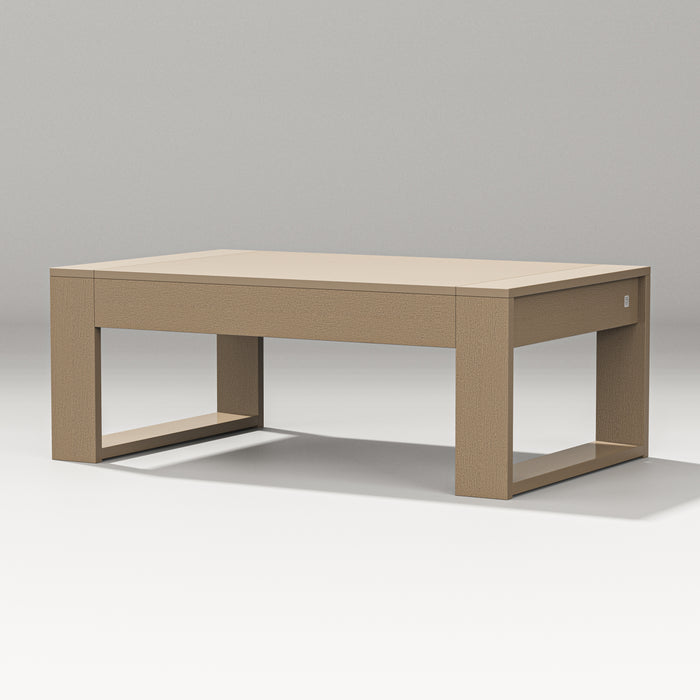 PW Designer Series Latitude Rectangle Coffee Table in Vintage Sahara