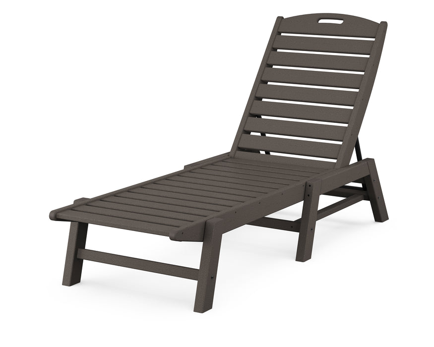 POLYWOOD Nautical Chaise in Vintage Coffee