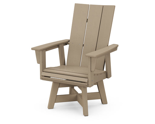 POLYWOOD Modern Curveback Upright Adirondack Swivel Chair in Vintage Sahara image