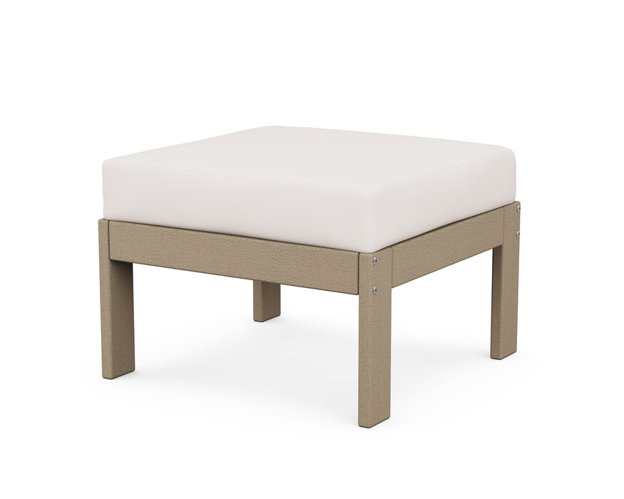 POLYWOOD Vineyard Modular Ottoman in Vintage Sahara / Bird's Eye