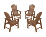 POLYWOOD 4-Piece South Beach Casual Chair Conversation Set in Teak image