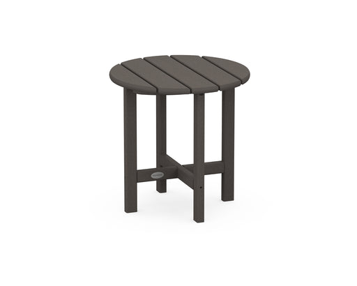 POLYWOOD Round 18" Side Table in Vintage Coffee image