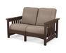 POLYWOOD Mission Loveseat in Mahogany / Spiced Burlap image