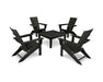 POLYWOOD Quattro 5-Piece Conversation Set in Black image