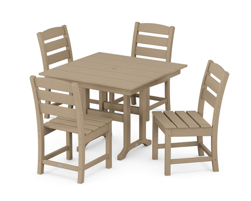 POLYWOOD Lakeside Side Chair 5-Piece Farmhouse Dining Set in Vintage Sahara image