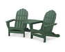 POLYWOOD Classic Oversized Adirondacks with Angled Connecting Table in Green image