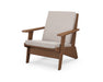 POLYWOOD Riviera Modern Lounge Chair in Teak / Dune Burlap image