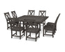 POLYWOOD Braxton 9-Piece Nautical Trestle Dining Set in Vintage Coffee image