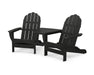 POLYWOOD Classic Oversized Adirondacks with Angled Connecting Table in Black image