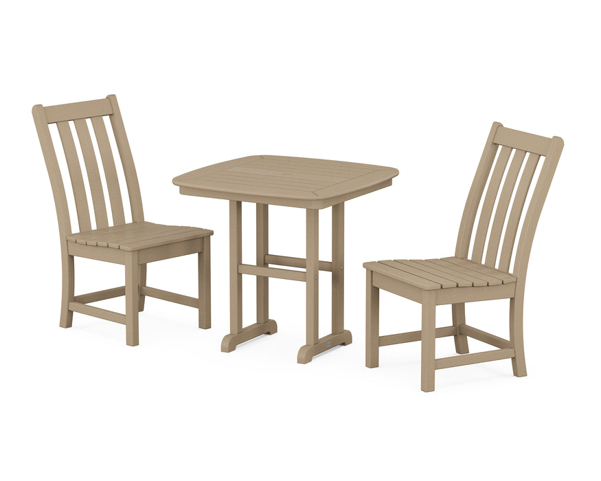 POLYWOOD Vineyard Side Chair 3-Piece Dining Set in Vintage Sahara