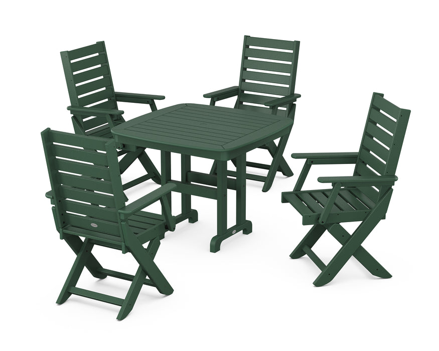 POLYWOOD Captain 5-Piece Dining Set in Green image