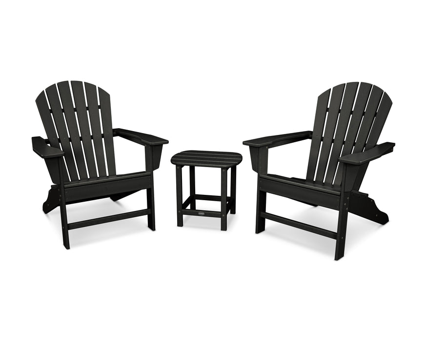 POLYWOOD South Beach Adirondack 3-Piece Set in Black