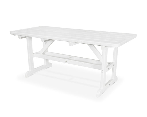 POLYWOOD Park 33" x 70" Harvester Picnic Table in White image