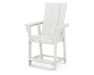 POLYWOOD Modern Curveback Adirondack Counter Chair in Vintage White image