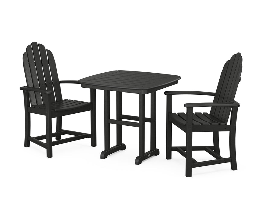 POLYWOOD Classic Adirondack 3-Piece Dining Set in Black image