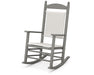 POLYWOOD Jefferson Woven Rocking Chair in Slate Grey / White Loom image