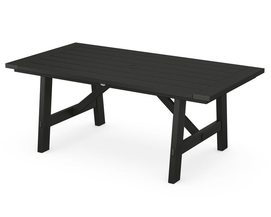 POLYWOOD Rustic Farmhouse 39" x 75" Dining Table in Black image