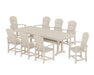POLYWOOD Palm Coast 9-Piece Dining Set with Trestle Legs in Sand image