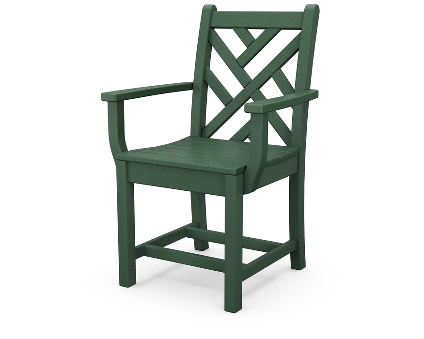 POLYWOOD Chippendale Dining Arm Chair in Green