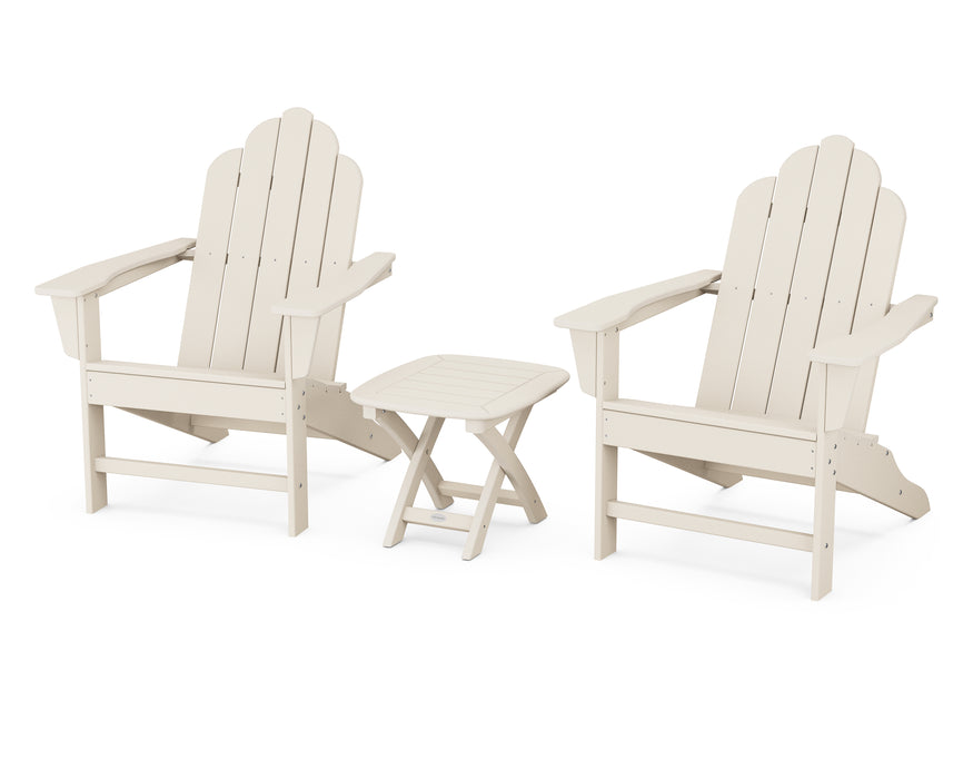 POLYWOOD Long Island Adirondack 3-Piece Set in Sand