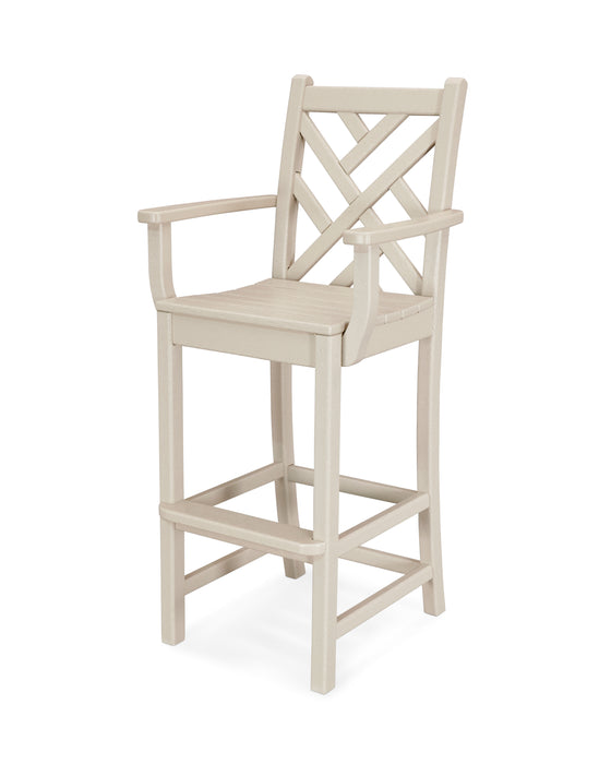 POLYWOOD Chippendale Bar Arm Chair in Sand