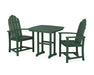 POLYWOOD Classic Adirondack 3-Piece Dining Set in Green image