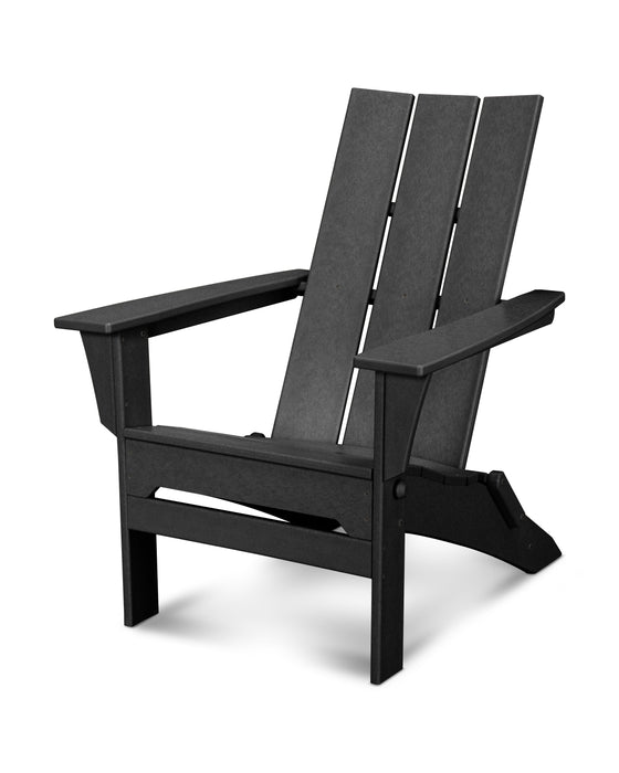 POLYWOOD Modern Folding Adirondack in Black image