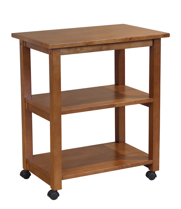 John Thomas Furniture Home Accents Microwave Cart in Oak