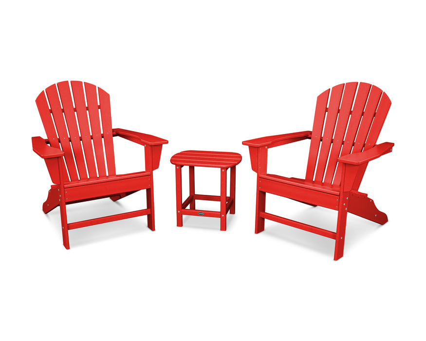 POLYWOOD South Beach Adirondack 3-Piece Set in Sunset Red