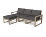 POLYWOOD EDGE 4-Piece Modular Deep Seating Set with Ottoman in Vintage Sahara / Ash Charcoal image