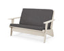 POLYWOOD Riviera Modern Lounge Loveseat in Sand / Ash Charcoal image