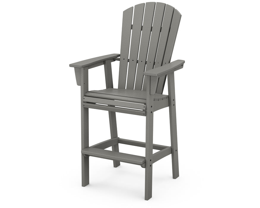 POLYWOOD Nautical Curveback Adirondack Bar Chair in Slate Grey image